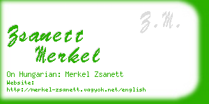 zsanett merkel business card